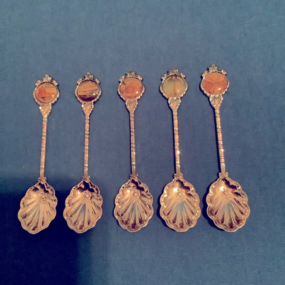 Vintage STUART Silver-Plated Decorative Spoons Set